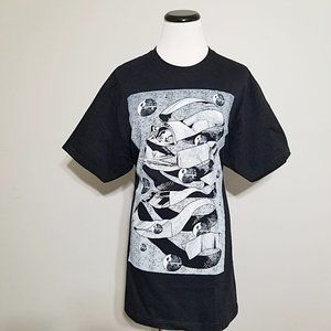 Star Wars MC Escher T Shirt Juniors L Top Black Darth VaderParody Fantasy Shirt